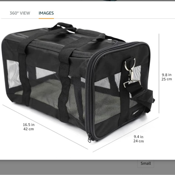 Amazon Basics Medium Soft-Sided Mesh Pet Airline Travel Carrier
Bag , Black - Picture 2 of 14